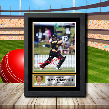 Hamish Marshall Signed Autographed Cricket Star Poster Print Framed Merch Gift
