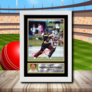 Hamish Marshall Signed Autographed Cricket Star Poster Print Framed Merch Gift