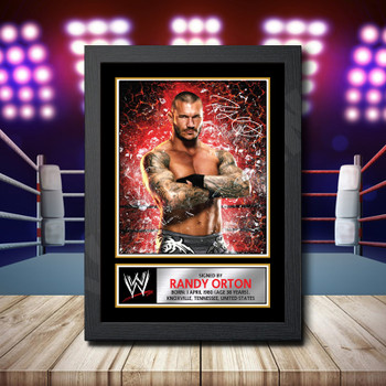 Wwe Wrestling Randy Orton Signed Autographed Wwe Star Poster Print Framed Merch Gift