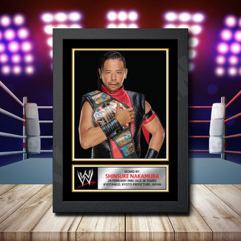 Wwe Wrestling Shinsuke Nakamura Signed Autographed Wwe Star Poster Print Framed Merch Gift Wwe Wrestling Shinsuke Nakamura Signed Autographed Wwe Star Poster Print Framed Merch Gift