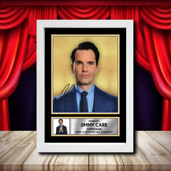 Jimmy Carr Signed Autographed Comedy Star Poster Print Framed Merch Gift Jimmy Carr Signed Autographed Comedy Star Poster Print Framed Merch Gift