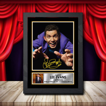 Lee Evans Signed Autographed Comedy Star Poster Print Framed Merch Gift Lee Evans Signed Autographed Comedy Star Poster Print Framed Merch Gift