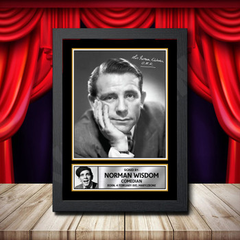 Norman Wisdom Signed Autographed Comedy Star Poster Print Framed Merch Gift Norman Wisdom Signed Autographed Comedy Star Poster Print Framed Merch Gift