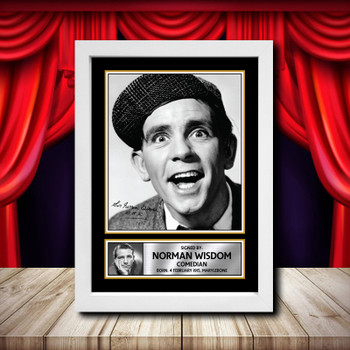 Norman Wisdom 2 - Signed Autographed Comedy Star Print Norman Wisdom 2 - Signed Autographed Comedy Star Print