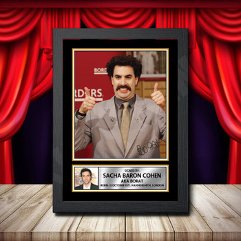 Sacha Baron Cohen Borat 2 Signed Autographed Comedy Star Poster Print Framed Merch Gift Sacha Baron Cohen Borat 2 Signed Autographed Comedy Star Poster Print Framed Merch Gift