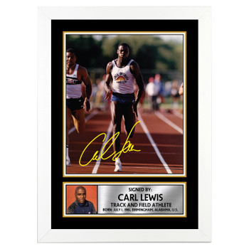 Carl Lewis 2 Athletics Autographed Poster Print Photo Signature Gift Carl Lewis 2 Athletics Autographed Poster Print Photo Signature Gift