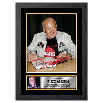 Buzz Aldrin M192 Authors Autographed Poster Print Photo Signature Gift