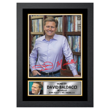 David Baldacci M201 Authors Autographed Poster Print Photo Signature Gift