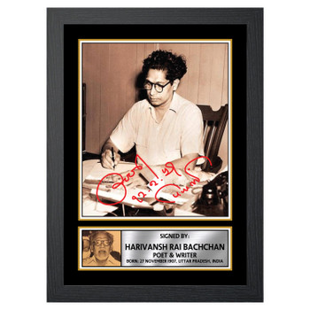 Harivanshrai Bachchan M214 Authors Autographed Poster Print Photo Signature Gift Harivanshrai Bachchan M214 Authors Autographed Poster Print Photo Signature Gift