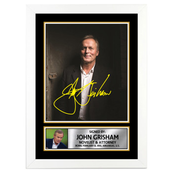 John Grisham M233 Authors Autographed Poster Print Photo Signature Gift