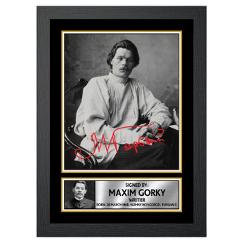 Maxim Gorky M248 Authors Autographed Poster Print Photo Signature Gift Maxim Gorky M248 Authors Autographed Poster Print Photo Signature Gift