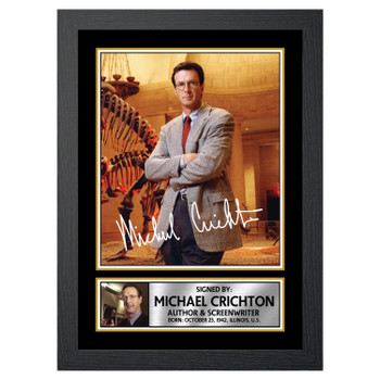 Michael Crichton M252 Authors Autographed Poster Print Photo Signature Gift Michael Crichton M252 Authors Autographed Poster Print Photo Signature Gift