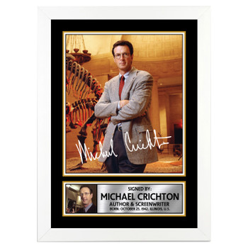 Michael Crichton M252 Authors Autographed Poster Print Photo Signature Gift Michael Crichton M252 Authors Autographed Poster Print Photo Signature Gift