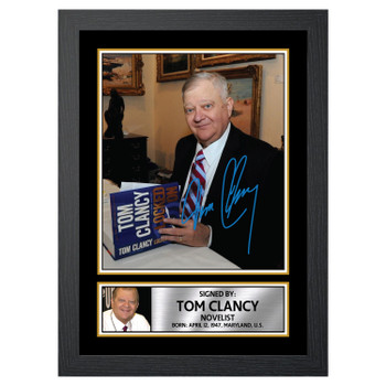 Tom Clancy M279 Authors Autographed Poster Print Photo Signature Gift