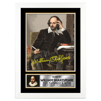 William Shakespeare M284 Authors Autographed Poster Print Photo Signature Gift