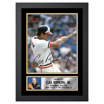 Cal Ripken, Jr. 2 Baseball Player Autographed Poster Print Photo Signature Gift Cal Ripken, Jr. 2 Baseball Player Autographed Poster Print Photo Signature Gift