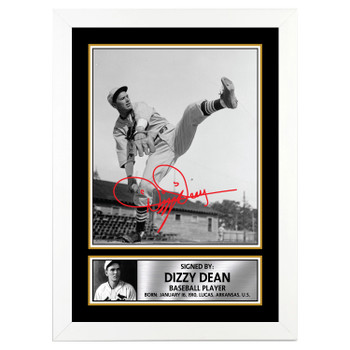 Dizzy Dean 2 Baseball Player Autographed Poster Print Photo Signature Gift Dizzy Dean 2 Baseball Player Autographed Poster Print Photo Signature Gift