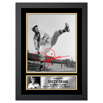 Dizzy Dean 2 Baseball Player Autographed Poster Print Photo Signature Gift Dizzy Dean 2 Baseball Player Autographed Poster Print Photo Signature Gift