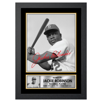 Jackie Robinson Baseball Player Autographed Poster Print Photo Signature Gift Jackie Robinson Baseball Player Autographed Poster Print Photo Signature Gift