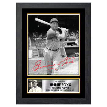 Jimmie Foxx 2 Baseball Player Autographed Poster Print Photo Signature Gift Jimmie Foxx 2 Baseball Player Autographed Poster Print Photo Signature Gift