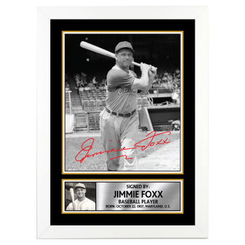 Jimmie Foxx 2 Baseball Player Autographed Poster Print Photo Signature Gift Jimmie Foxx 2 Baseball Player Autographed Poster Print Photo Signature Gift