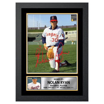 Nolan Ryan 2 Baseball Player Autographed Poster Print Photo Signature Gift Nolan Ryan 2 Baseball Player Autographed Poster Print Photo Signature Gift
