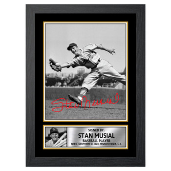 Stan Musial 2 Baseball Player Autographed Poster Print Photo Signature Gift Stan Musial 2 Baseball Player Autographed Poster Print Photo Signature Gift