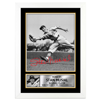 Stan Musial 2 Baseball Player Autographed Poster Print Photo Signature Gift Stan Musial 2 Baseball Player Autographed Poster Print Photo Signature Gift