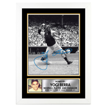 Yogi Berra 2 Baseball Player Autographed Poster Print Photo Signature Gift Yogi Berra 2 Baseball Player Autographed Poster Print Photo Signature Gift