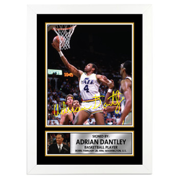 Adrian Dantley Basketball Player Autographed Poster Print Photo Signature Gift