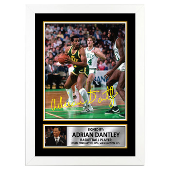 Adrian Dantley 2 Basketball Player Autographed Poster Print Photo Signature Gift