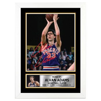 Alvan Adams 2 Basketball Player Autographed Poster Print Photo Signature Gift Alvan Adams 2 Basketball Player Autographed Poster Print Photo Signature Gift