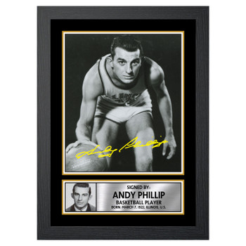 Andy Phillip Basketball Player Autographed Poster Print Photo Signature Gift Andy Phillip Basketball Player Autographed Poster Print Photo Signature Gift