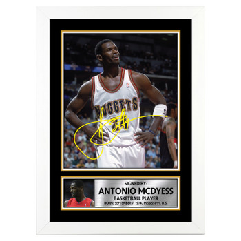 Antonio McDyess 2 Basketball Player Autographed Poster Print Photo Signature Gift Antonio McDyess 2 Basketball Player Autographed Poster Print Photo Signature Gift