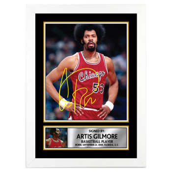 Artis Gilmore 2 Basketball Player Autographed Poster Print Photo Signature Gift Artis Gilmore 2 Basketball Player Autographed Poster Print Photo Signature Gift