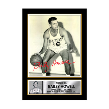 Bailey Howell 2 Basketball Player Autographed Poster Print Photo Signature Gift Bailey Howell 2 Basketball Player Autographed Poster Print Photo Signature Gift