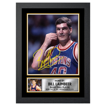 Bill Laimbeer Basketball Player Autographed Poster Print Photo Signature Gift Bill Laimbeer Basketball Player Autographed Poster Print Photo Signature Gift