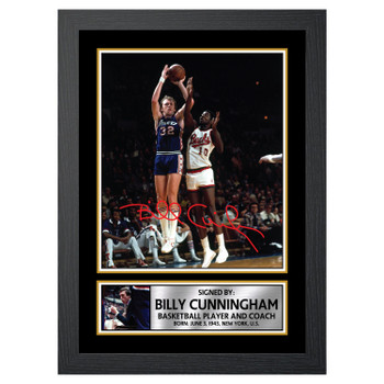 Billy Cunningham 2 Basketball Player Autographed Poster Print Photo Signature Gift Billy Cunningham 2 Basketball Player Autographed Poster Print Photo Signature Gift