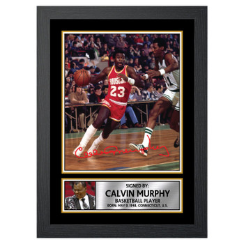 Calvin Murphy Basketball Player Autographed Poster Print Photo Signature Gift