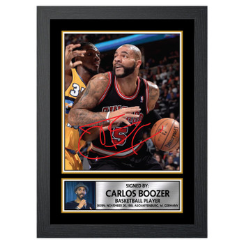 Carlos Boozer Basketball Player Autographed Poster Print Photo Signature Gift Carlos Boozer Basketball Player Autographed Poster Print Photo Signature Gift