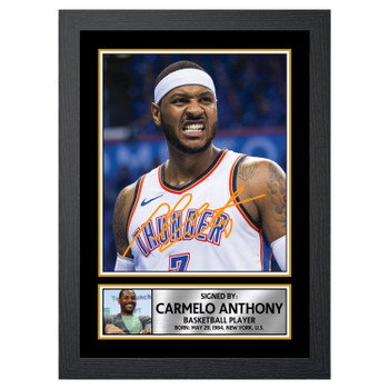 Carmelo Anthony 2 Basketball Player Autographed Poster Print Photo Signature Gift Carmelo Anthony 2 Basketball Player Autographed Poster Print Photo Signature Gift