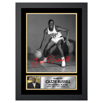 Cazzie Russell 2 Basketball Player Autographed Poster Print Photo Signature Gift