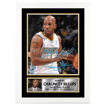 Chauncey Billups 2 Basketball Player Autographed Poster Print Photo Signature Gift