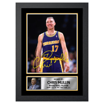 Chris Mullin 2 Basketball Player Autographed Poster Print Photo Signature Gift Chris Mullin 2 Basketball Player Autographed Poster Print Photo Signature Gift