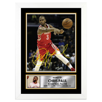 Chris Paul Basketball Player Autographed Poster Print Photo Signature Gift Chris Paul Basketball Player Autographed Poster Print Photo Signature Gift