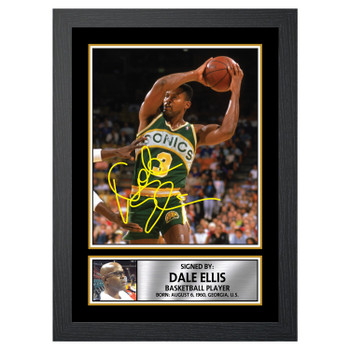 Dale Ellis 2 Basketball Player Autographed Poster Print Photo Signature Gift