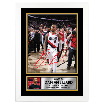 Damian Lillard Basketball Player Autographed Poster Print Photo Signature Gift Damian Lillard Basketball Player Autographed Poster Print Photo Signature Gift