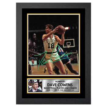 Dave Cowens Basketball Player Autographed Poster Print Photo Signature Gift