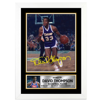 David Thompson 2 Basketball Player Autographed Poster Print Photo Signature Gift David Thompson 2 Basketball Player Autographed Poster Print Photo Signature Gift