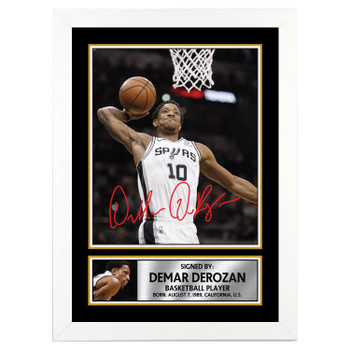 DeMar DeRozan Basketball Player Autographed Poster Print Photo Signature Gift